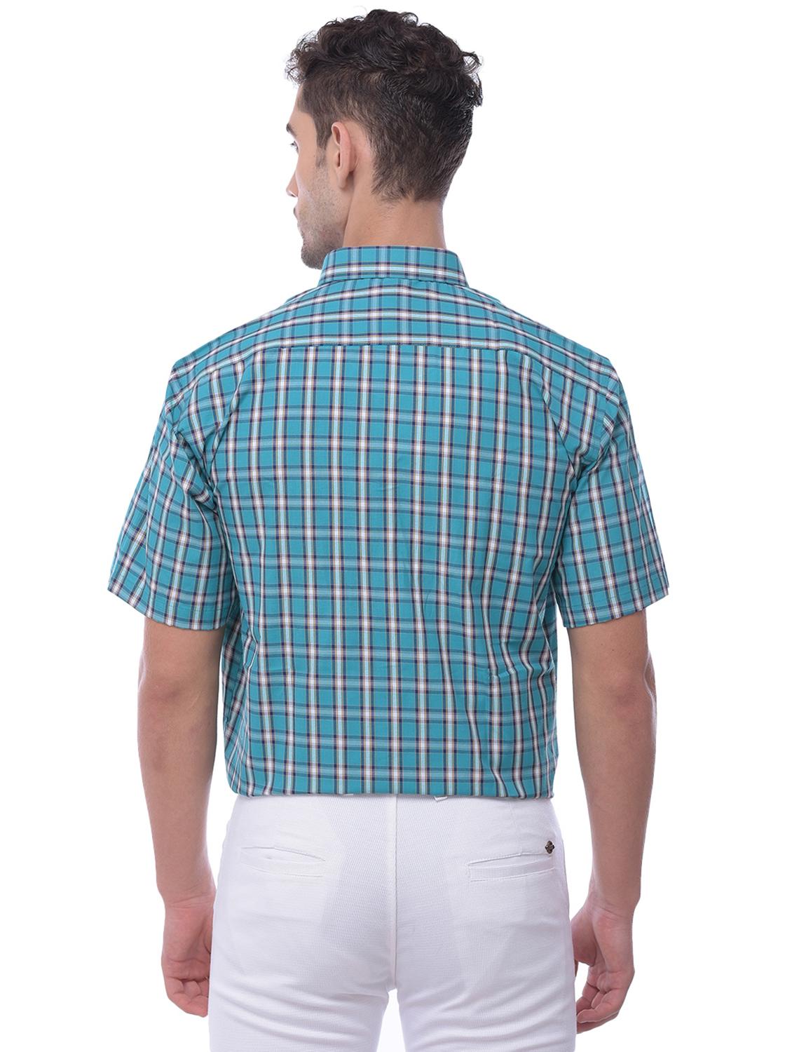blue checkered casual shirt - 17019260 - Zoom Image - 3