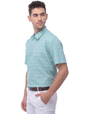 green checkered casual shirt - 17019262 - Standard Image - 2