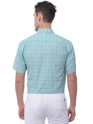 green checkered casual shirt - 17019262 - Standard Image - 3