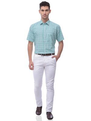green checkered casual shirt - 17019262 - Standard Image - 4