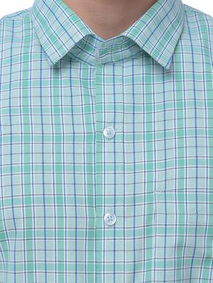 green checkered casual shirt - 17019262 - Standard Image - 5