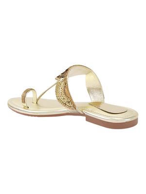 gold one toe sandals - 17019585 - Standard Image - 2