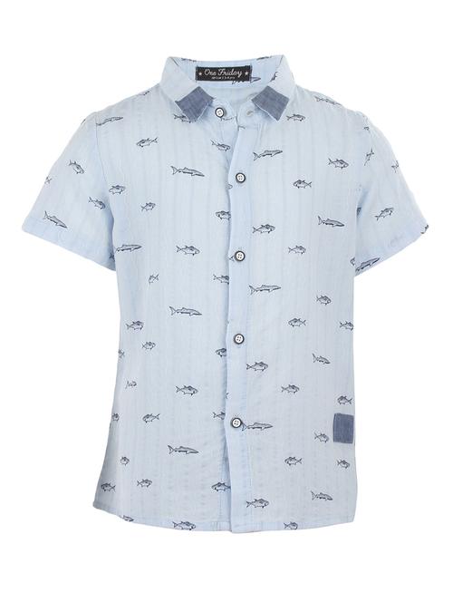 blue cotton shirt - 17019758 - Standard Image - 1