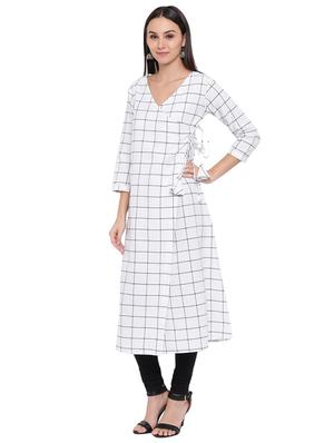 checkered angrakha kurta - 17019804 - Standard Image - 2