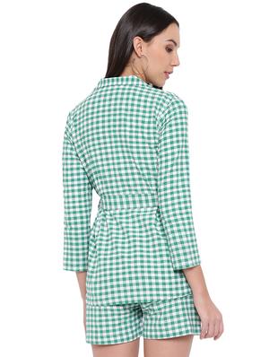 tie front checkered summer jacket - 17019819 - Standard Image - 3
