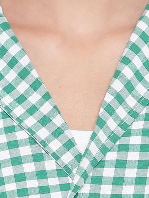 tie front checkered summer jacket - 17019819 - Standard Image - 5