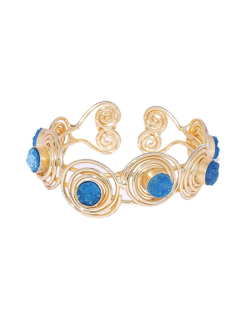 blue metal cuffs bracelet - 17020009 - Zoom Image - 1