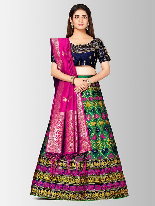 self design panelled lehenga - 17020474 - Standard Image - 1