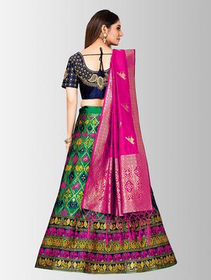 self design panelled lehenga - 17020474 - Standard Image - 3