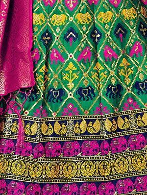 self design panelled lehenga - 17020474 - Standard Image - 6