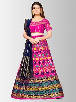 self design panelled lehenga - 17020476 - Standard Image - 2