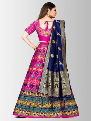 self design panelled lehenga - 17020476 - Standard Image - 3