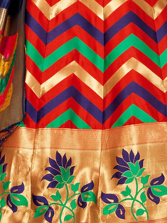 self design panneled lehenga - 17020519 - Zoom Image - 6