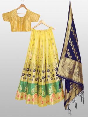 self design panneled lehenga - 17020548 - Standard Image - 4