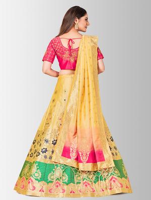 self design panneled lehenga - 17020549 - Standard Image - 3