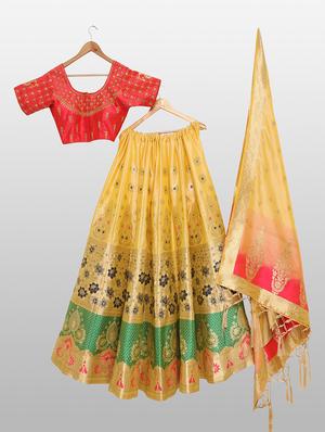 self design panneled lehenga - 17020549 - Standard Image - 4