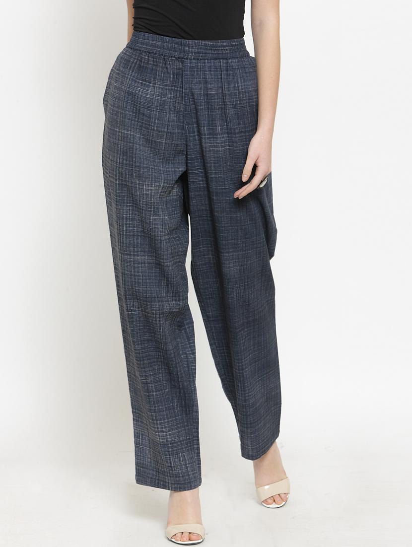 black cotton palazzos - 17020736 - Zoom Image - 1
