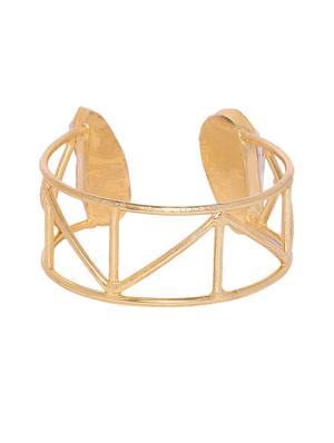 gold metal cuffs bracelet - 17020761 - Standard Image - 2