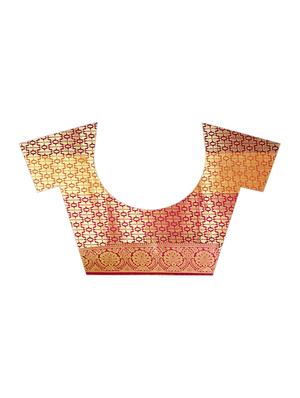 checkered paithani saree with blouse - 17021130 - Standard Image - 3