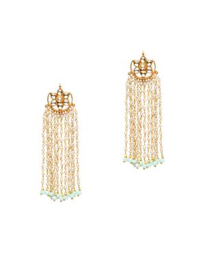 gold copper drop earring - 17021601 - Standard Image - 2