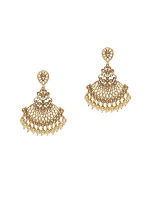 gold brass drop earring - 17021638 - Standard Image - 2