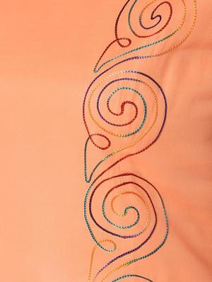 embroidered a-line kurta - 17021843 - Standard Image - 5