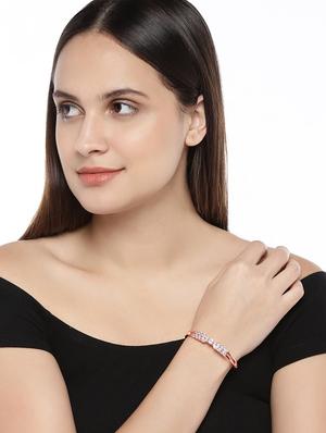 gold metal bangle bracelet - 17021902 - Standard Image - 3