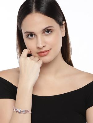 gold metal bangle bracelet - 17021921 - Standard Image - 3