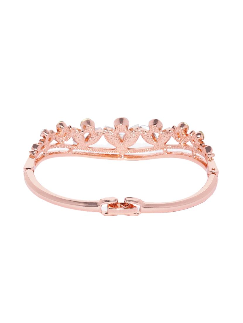 gold metal bangle bracelet - 17021921 - Zoom Image - 2