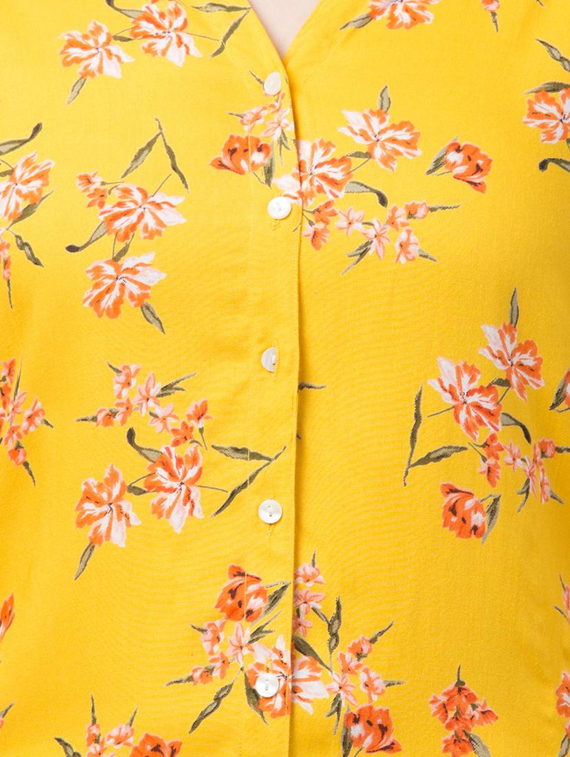 mandarin collar floral shirt - 17022113 - Zoom Image - 5