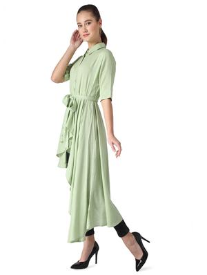 tie front asymmetric tunic - 17022276 - Standard Image - 2