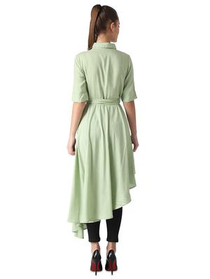 tie front asymmetric tunic - 17022276 - Standard Image - 3