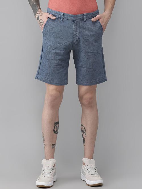 blue floral print shorts - 17022772 - Standard Image - 1