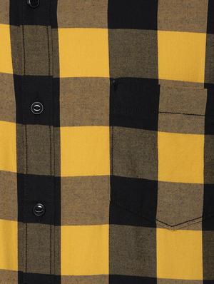 yellow checkered casual shirt - 17022923 - Standard Image - 5
