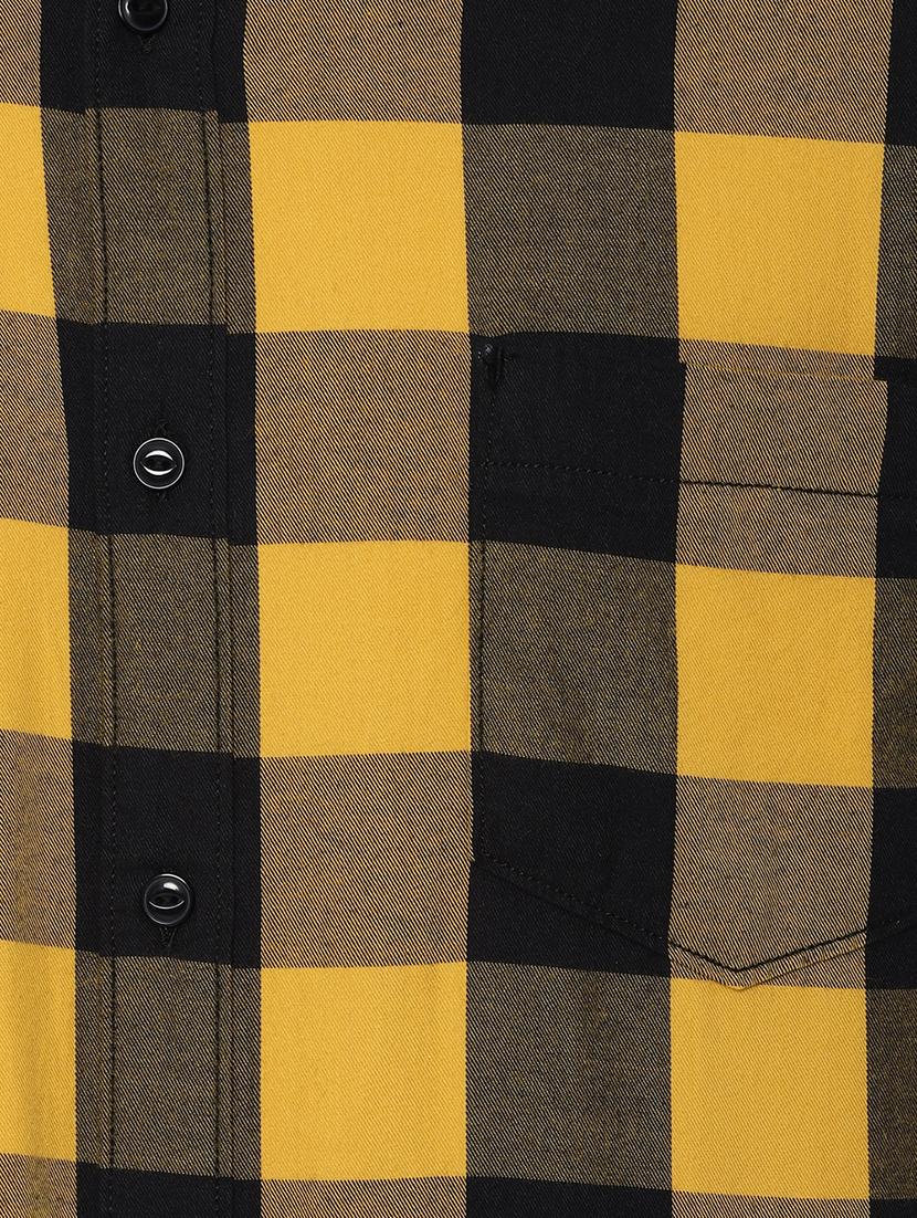 yellow checkered casual shirt - 17022923 - Zoom Image - 5