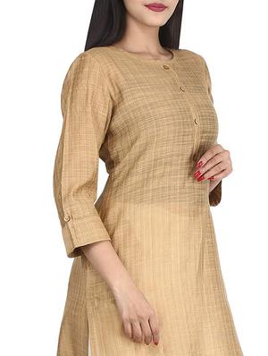 solid straight kurta - 17023421 - Standard Image - 4