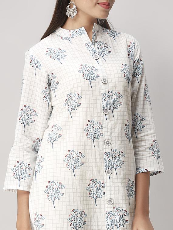 printed flared ethnic dress - 17023425 - Zoom Image - 4