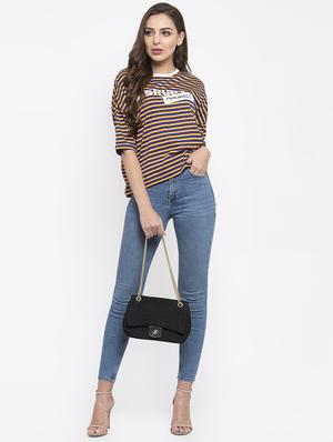 round neck striped tee - 17023745 - Standard Image - 4
