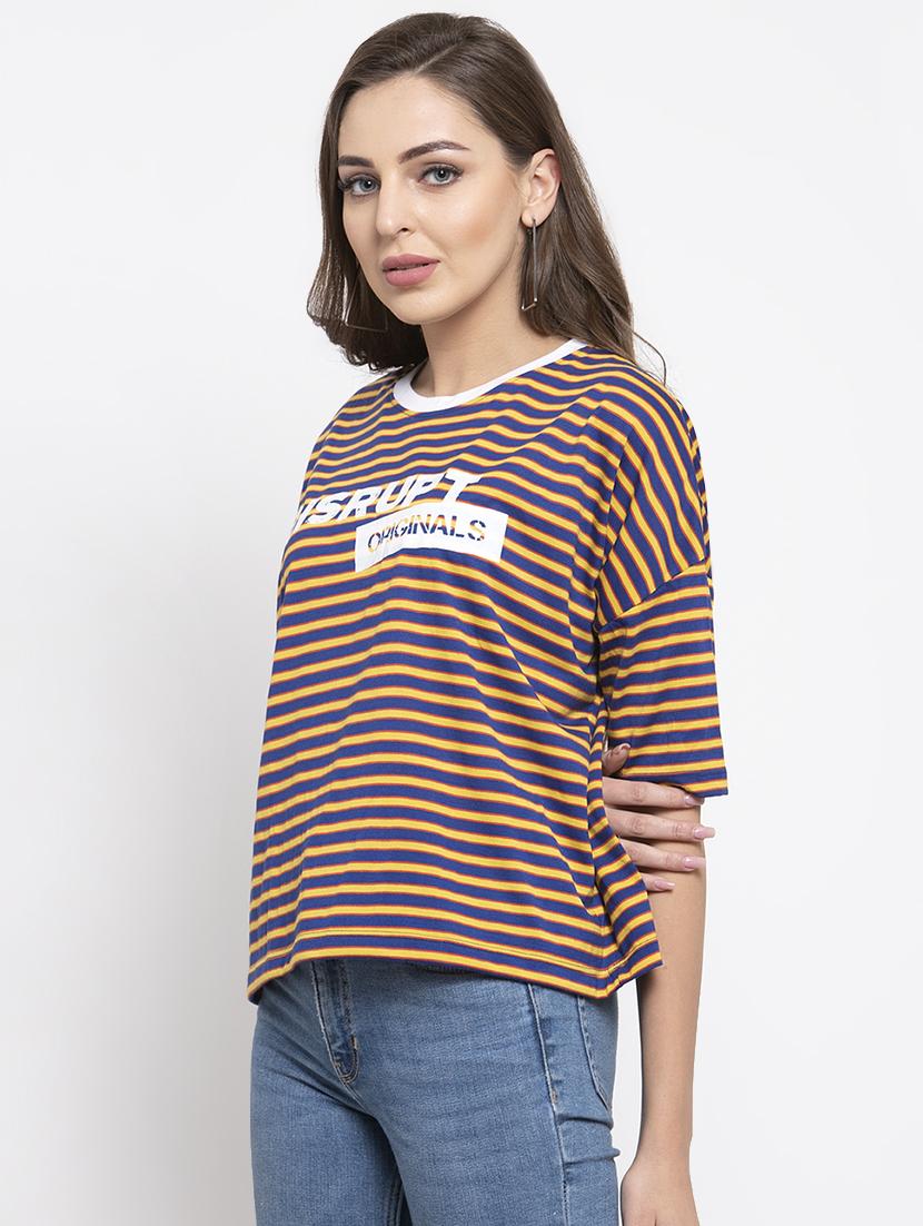 round neck striped tee - 17023745 - Zoom Image - 2