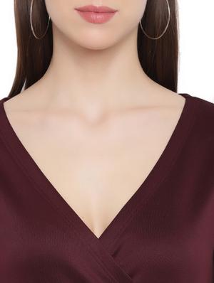 overlap neck bodycon dress - 17024392 - Standard Image - 5