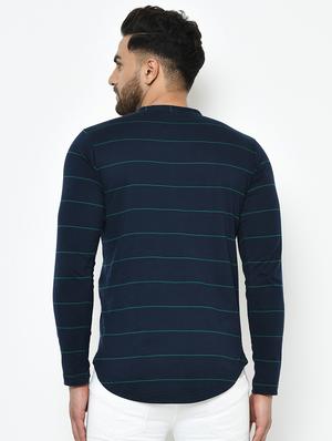 blue striped collared t-shirt - 17024626 - Standard Image - 3