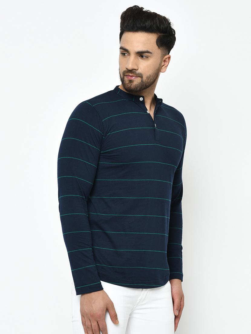 blue striped collared t-shirt - 17024626 - Zoom Image - 2