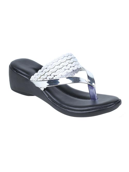 white leatherette flat forms sandals - 17024672 - Standard Image - 1