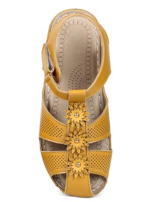 yellow back strap sandals - 17024779 - Standard Image - 4