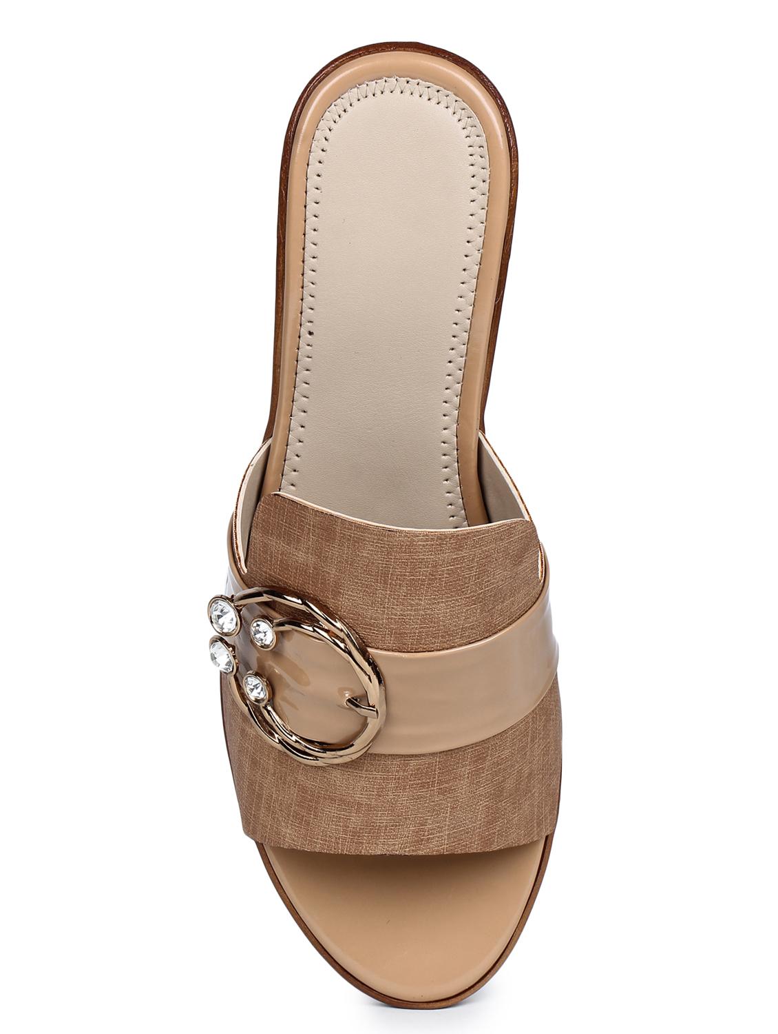 brown slip on sandals - 17024798 - Zoom Image - 4