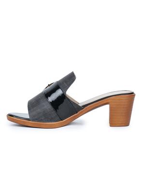 black slip on sandals - 17024799 - Standard Image - 2