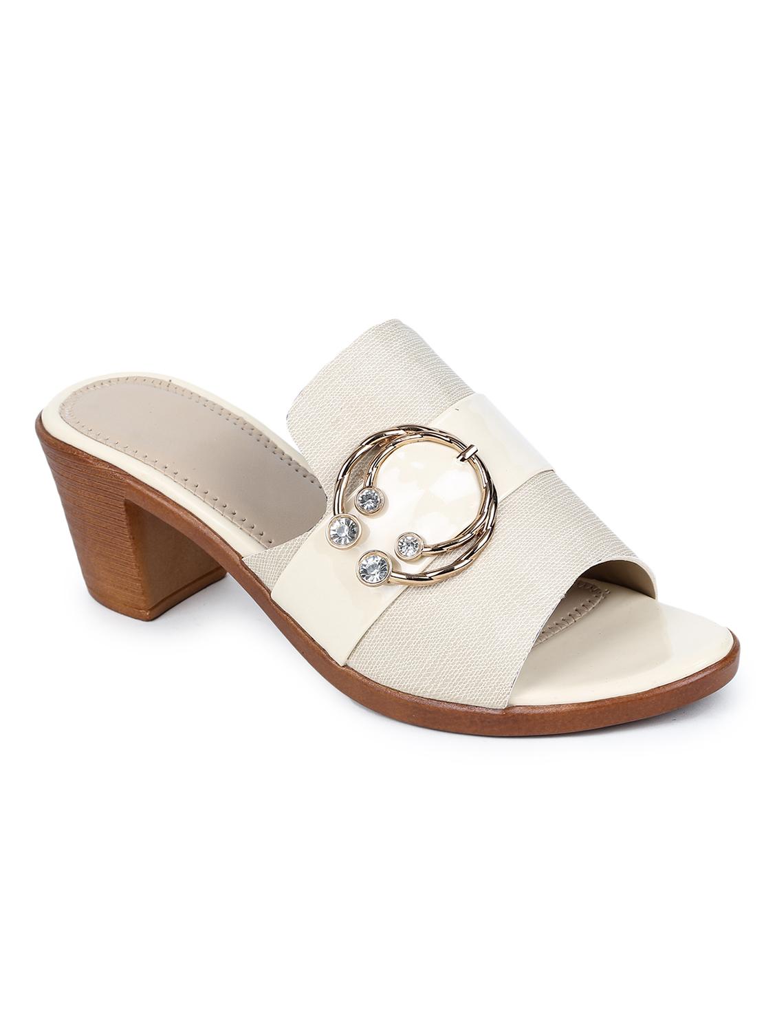 white slip on sandals - 17024801 - Zoom Image - 1