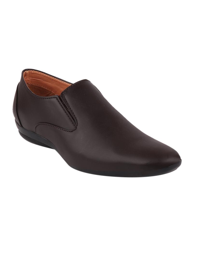 brown formal slip on shoes - 17025398 - Zoom Image - 1