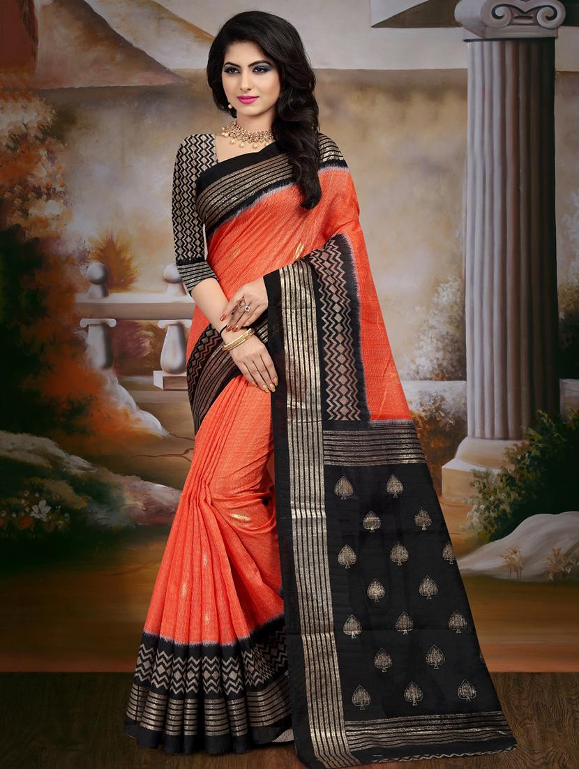 bordered bhagalpuri saree with blouse - 17025863 - Zoom Image - 1