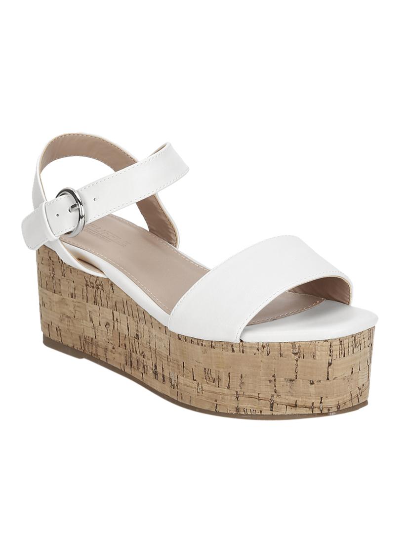 white pu platform heels - 17026583 - Zoom Image - 1